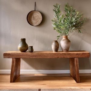 Wooden Rustic Style handmade console table live edge solid wood dresser table hallway sofa entryway farmhouse foyer home decor furniture