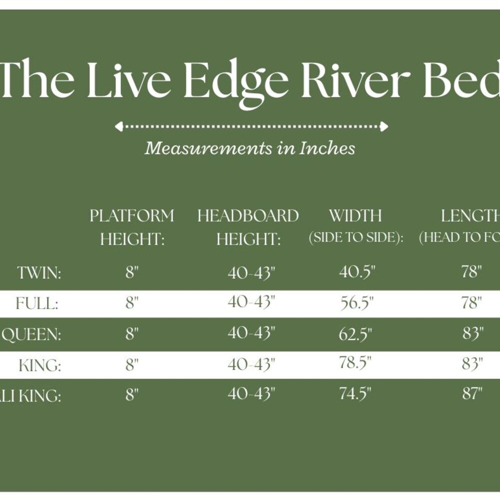 Live Edge River Bed - Quick Ship - Barnwood Reclaimed Aesthetic - Solid Wood - Platform Bed Frame & Headboard - Handmade in USA - Image 9