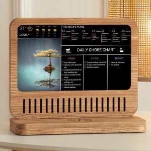 Smart Weather Station with Digital Display, Real-Time Forecast and Wireless Charging, All-in-One Smart Display – Calendars, Weather and More