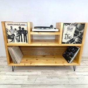 Lp Vinyl Record Storage Cabinet Vinyl Record Shelves Turntable Cabinet Stand Vinyl Cabinet Turntable Stand with Storage Customizable Wood