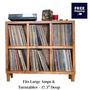 Stand for Large Vinyl Record Collections Record Player Stand Vinyl Furniture for larger Equipment Marantz Mcintosh Antique Widebody 6Pack