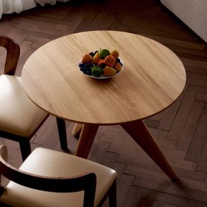 Modern Dining Table - Round dining table - Small oak table - Solid wood dining table - Compact dining table