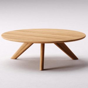 Modern Coffee Table -  Round coffee table - Wood coffee table - Scandi coffee table - Aesthetic coffee table - Solid wood coffee table