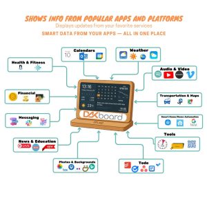 DAKBoard, News and Live Data, Smart Weather Station – Real-Time Weather and Elegant Design, Personalized Smart Display – Calendars,