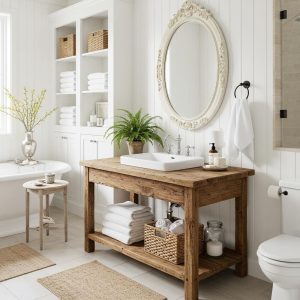 Bathroom Rustic Vanity, Reclaimed Wood Solid Bathroom Vanity, Live Edge Farmhouse Rustic Wood Decor, Counter Top Wood Table