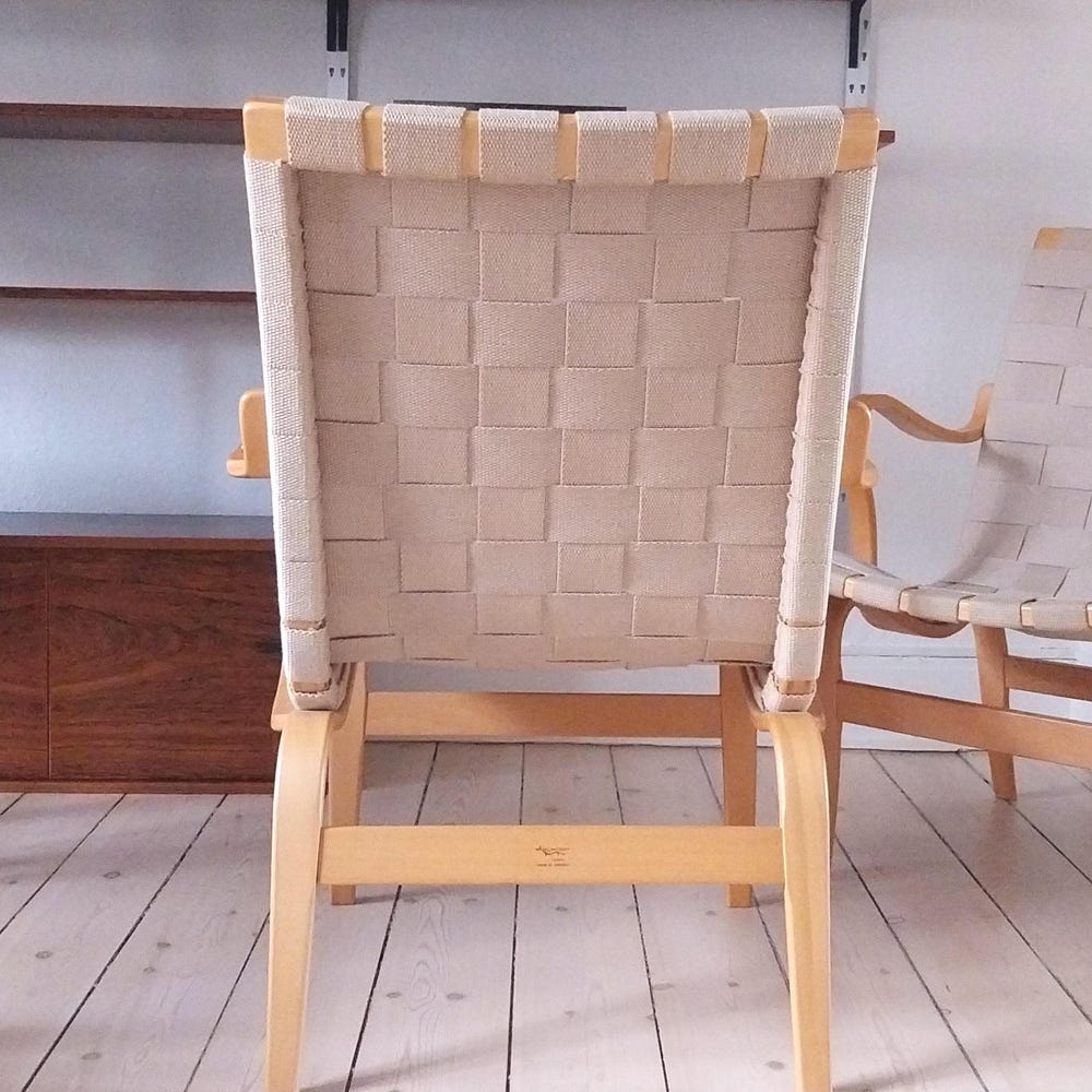 Bruno Mathsson chair, Scandinavian lounge chair wooden mid century accent chair sculptural, swedish livingroom furniture, mcm armchair vowen - Image 5