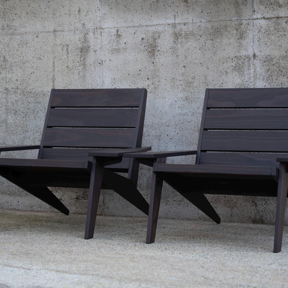 Adirondack Chair - modern lounge chair - firepit chair - outdoor armchair - patio chair - Image 4