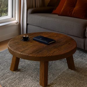 Wooden Rustic handmade Rustic round oval elips Coffee Table - Farmhouse Style natural Live Edge Handcrafted solid wood table furniture decor