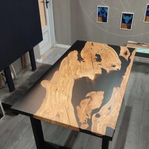 Epoxy TableTop ,Luxury dining Table, sofa, Side center table top Live Edge Walnut Table, Custom Order, Epoxy Resin River Table, Natural Wood