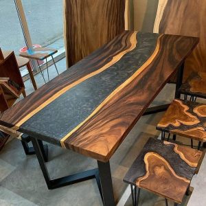 Epoxy TableTop ,Luxury dining Table, sofa, Side center table top Live Edge Walnut Table, Custom Order, Epoxy Resin River Table, Natural Wood