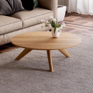 Modern Coffee Table -  Round coffee table - Wood coffee table - Aesthetic coffee table - Solid wood coffee table - Scandi coffee table