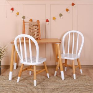 Customizable Montessori Wooden Kids Table, Windsor Chair & Bench – | Special production and offers are made for commercial areas.