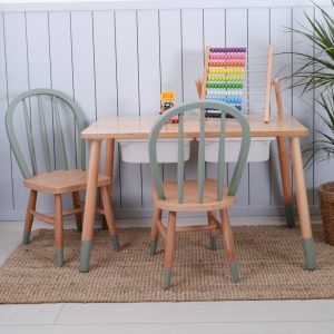 Customizable Montessori Wooden Kids Table, Windsor Chair & Bench – | Special production and offers are made for commercial areas.