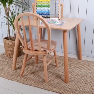Customizable Montessori Wooden Kids Table, Windsor Chair & Bench – | Special production and offers are made for commercial areas.