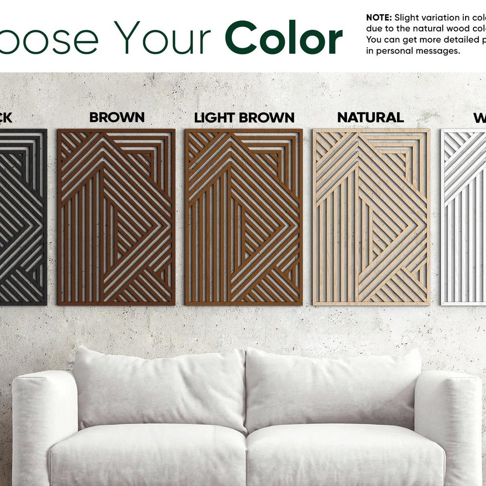 Wood Wall Art Set | Geometric Decor | Modern Wood Wall Art | Wall Wooden Art | Minimalist wall art | Living Room Decor | Abstract wall art - Image 7