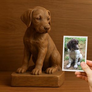 Dog Memorial Gift – Personalized Wooden Pet Portrait Sculpture | Custom Pet Gifts for Dog Lovers and Pet Owners