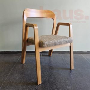 Solid Wood Dining Chair, Mid Century Modern Chairs, Custom Chairs for Dining Room, Chair for Living Room, Linen Cushioned Chairs, Cafe Chair