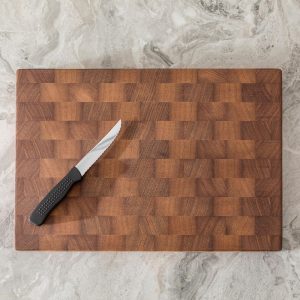 Thick Iroko End Grain Cutting Board of 2.00”, Handmade Butcher Block, Reversible Chopping Board, Food Safe Luxury Solid Wood Kitchen Gift