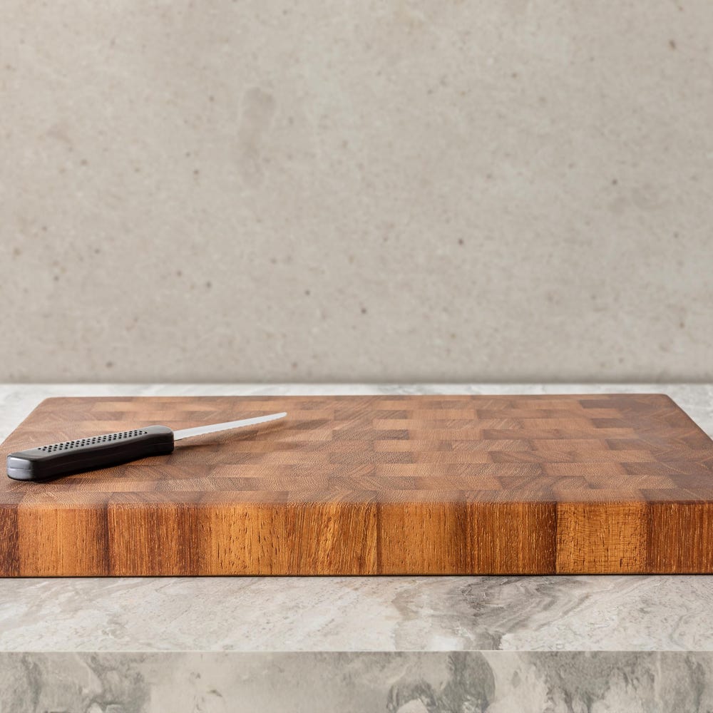 Thick Iroko End Grain Cutting Board of 2.00”, Handmade Butcher Block, Reversible Chopping Board, Food Safe Luxury Solid Wood Kitchen Gift - Image 4