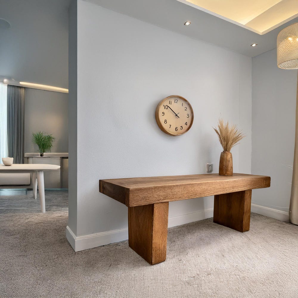 Custom Rustic Wooden Console Table – Handmade Farmhouse Live Edge Solid Wood Entryway Hallway Dresser – Narrow Handcrafted for Living Room - Image 3