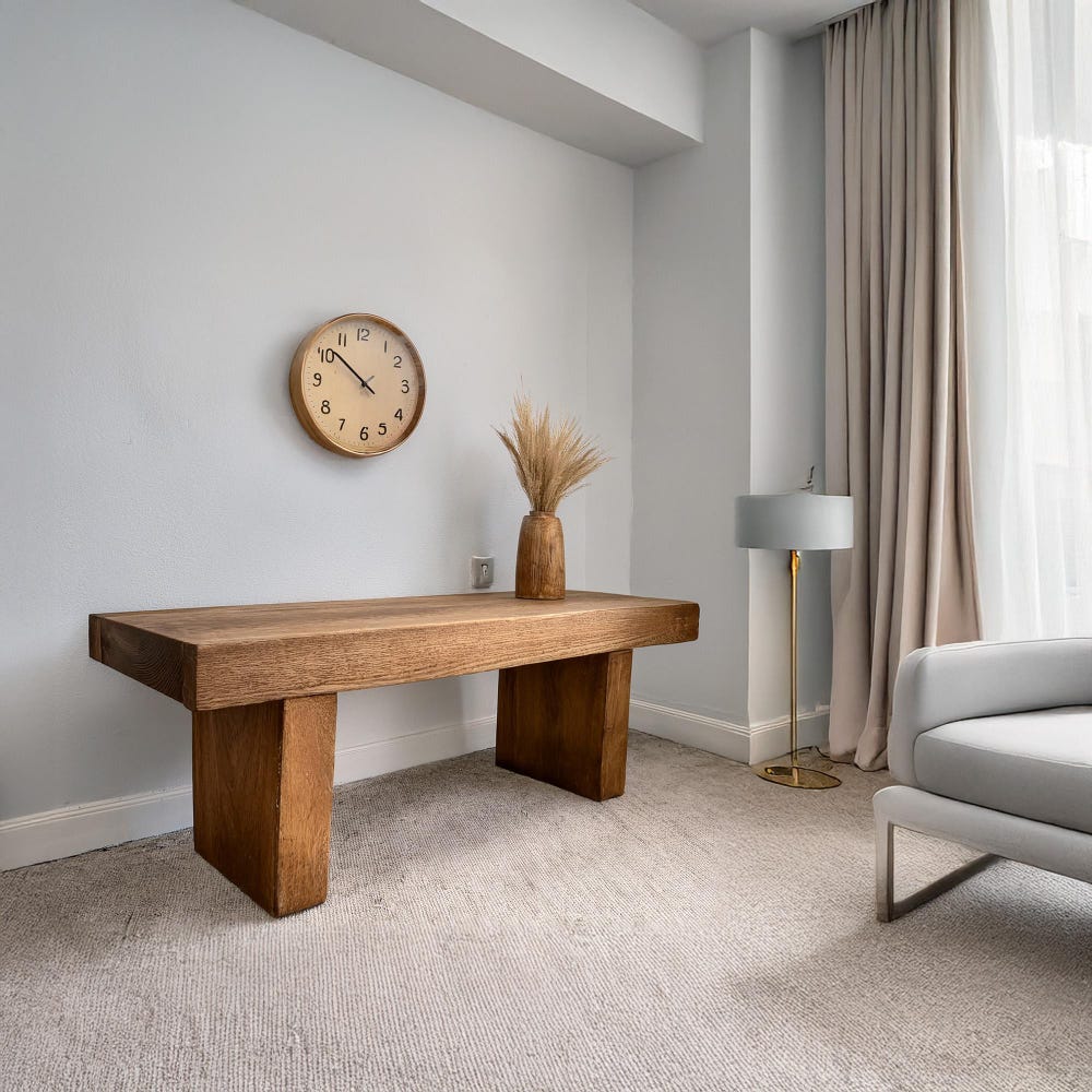 Custom Rustic Wooden Console Table – Handmade Farmhouse Live Edge Solid Wood Entryway Hallway Dresser – Narrow Handcrafted for Living Room - Image 4