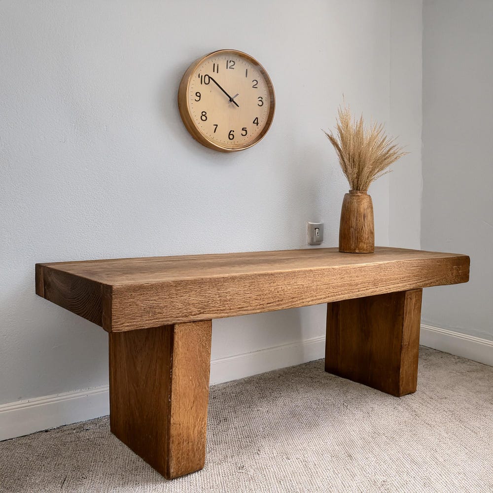 Custom Rustic Wooden Console Table – Handmade Farmhouse Live Edge Solid Wood Entryway Hallway Dresser – Narrow Handcrafted for Living Room - Image 2