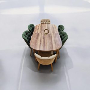 Extendable Wood Dining Table for Dining Rooms – Expandable Kitchen & Dining Table, Space-Saving Design