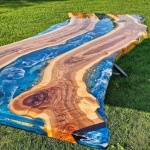 Epoxy TableTop ,Luxury dining Table, sofa, Side center table top Live Edge Walnut Table, Custom Order, Epoxy Resin River Table, Natural Wood