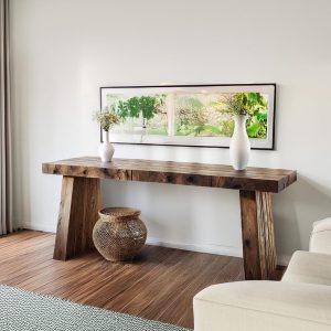 rustic handmade custom size wooden console table entryway hallway table farmhouse livingroom decor reclaimed solid barn wood dressuar table