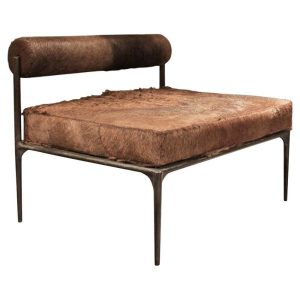 Alchemy Bench in Bronze & Camel Skin – Sculptural Minimalist Bench, Modern Organic Design, Art Furniture,Designer Bronze Seating, Home Decor