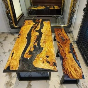Epoxy TableTop ,Luxury dining Table, sofa, Side center table top Live Edge Walnut Table, Custom Order, Epoxy Resin River Table, Natural Wood