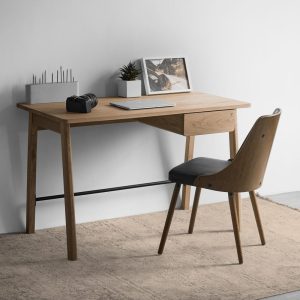Office Desk Yotsa with Drawer Natural Wood Computer Desk Unique Solid Oak Wood Table Oak Furniture Home Scandinavian Oak Wood Writing Table