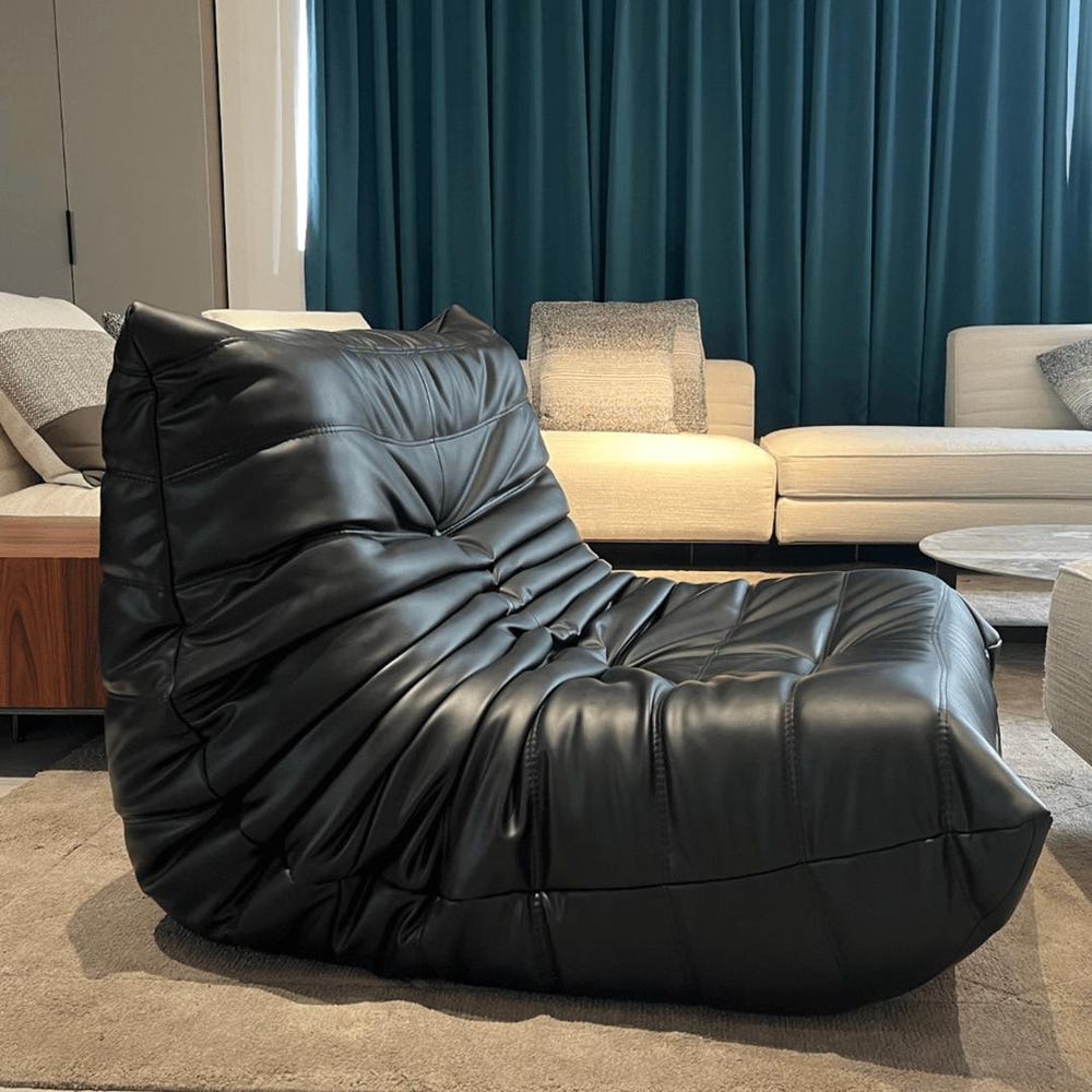 Togo Leather Sofa – Iconic French Lounge Chair | Mid-Century Modern Seating, Soft All-Leather Upholstery, Living room sofa, home decor