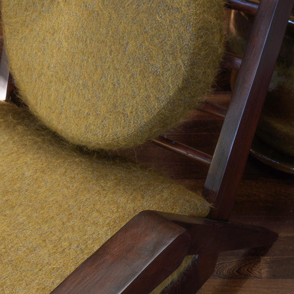 Brazilian Modernist Lounge Chair | Pierre Frey Upholstery | Mid-Century Sculptural Design | Rare Collector’s Chair | Art Furniture - Image 3