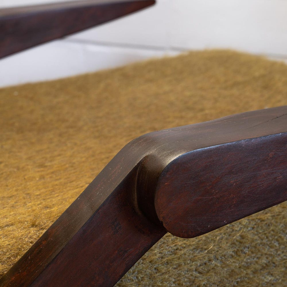 Brazilian Modernist Lounge Chair | Pierre Frey Upholstery | Mid-Century Sculptural Design | Rare Collector’s Chair | Art Furniture - Image 6