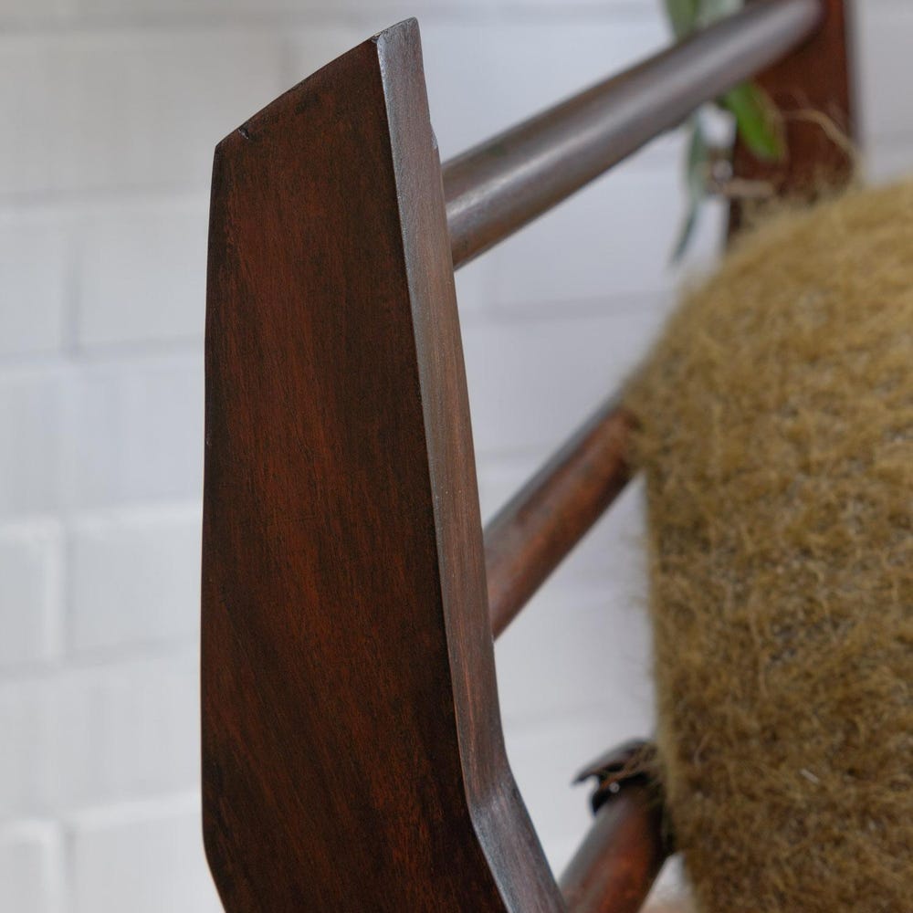 Brazilian Modernist Lounge Chair | Pierre Frey Upholstery | Mid-Century Sculptural Design | Rare Collector’s Chair | Art Furniture - Image 10