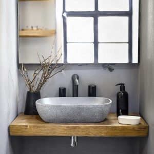 Wooden Rustic Live Edge Bathroom Vanity – Handcrafted Solid Floating Shelf – Custom Farmhouse  Single or Double Sinks – Unique Small Vanity