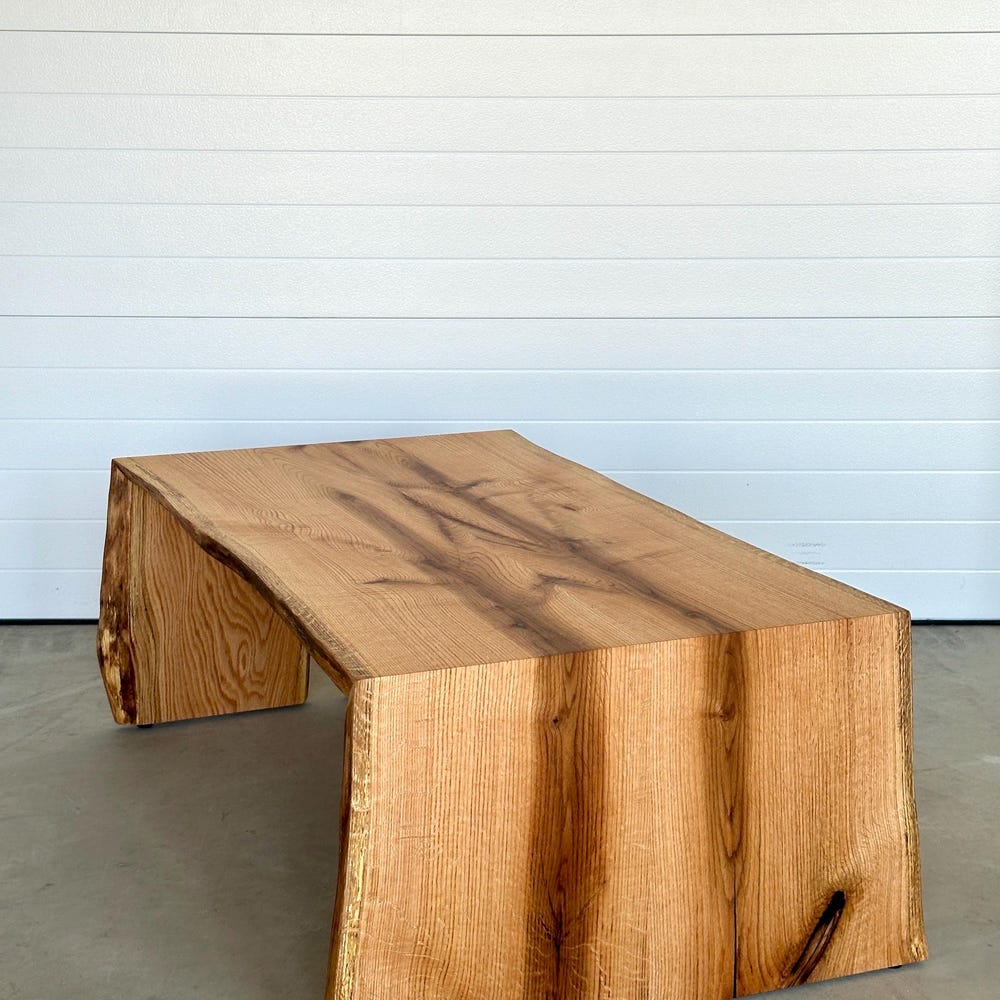 Live Edge Coffee Table | Waterfall Coffee Table | Modern Coffee Table | Custom Coffee Table
