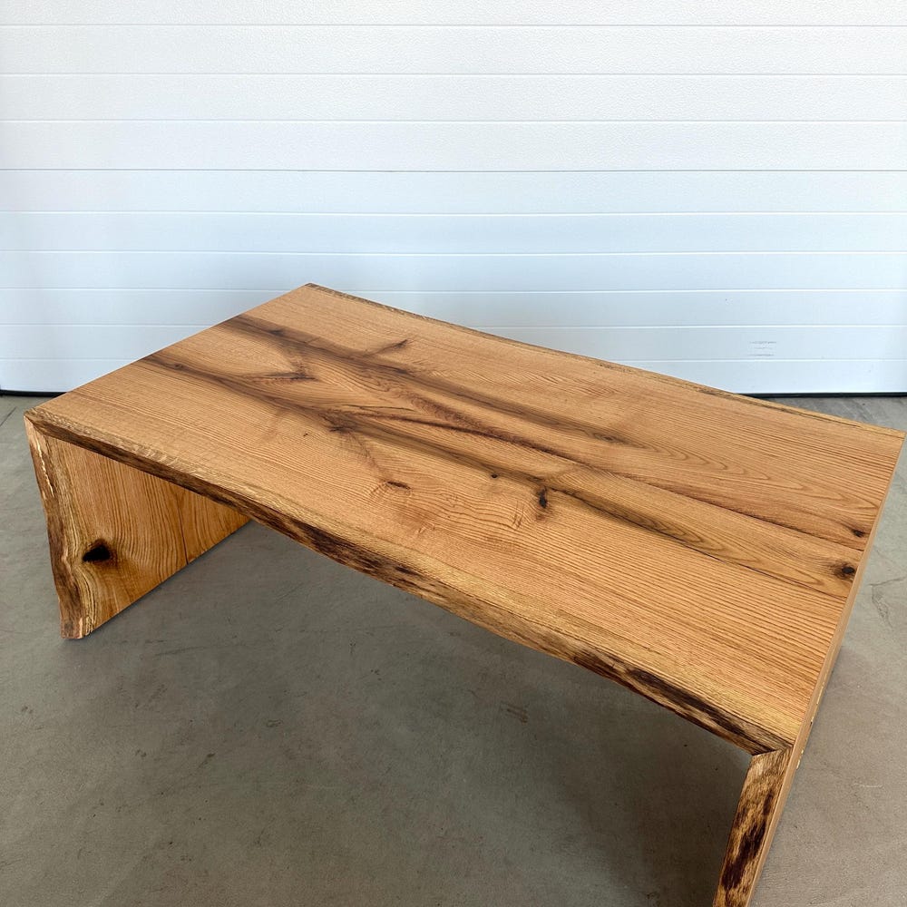 Live Edge Coffee Table | Waterfall Coffee Table | Modern Coffee Table | Custom Coffee Table - Image 7