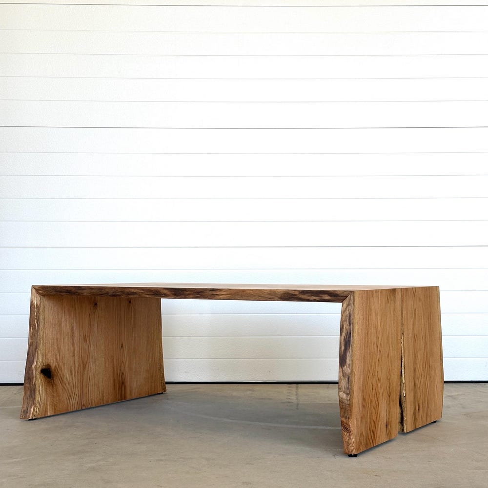 Live Edge Coffee Table | Waterfall Coffee Table | Modern Coffee Table | Custom Coffee Table - Image 7