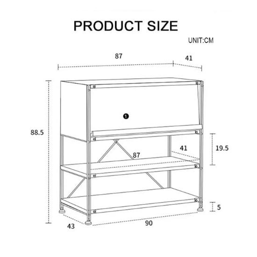 Contemporary Wooden Sideboard | Hallway Storage Cabinet | Modern Minimalist Sideboard | Entryway Storage Console | Living Room Organizer - Image 7