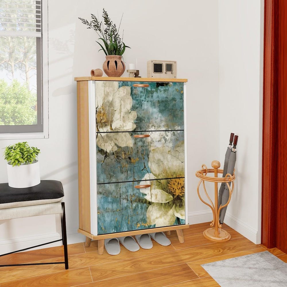 Shoe Storage Cabinet for Small Spaces – Flip-Door Storage for Shoes and Accessories, Adjustable Shelves, Compact and Stylish - Image 3