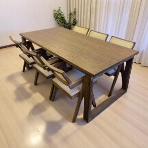 Live Edge Walnut Dining Table - Handmade Walnut Wood Kitchen Table, Farmhouse Wood Dining Table, Rustic Walnut Table for Home