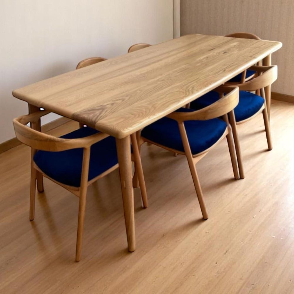 Live Edge Walnut Dining Table, Modern Handcrafted Wood Kitchen & Dining Table, Unique Natural Wood Table for Home - Image 3