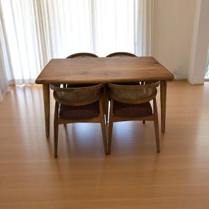 Live Edge Dining Table Walnut Wood, Handcrafted Modern Wood Dining Table, Kitchen Table, Rustic & Contemporary Design