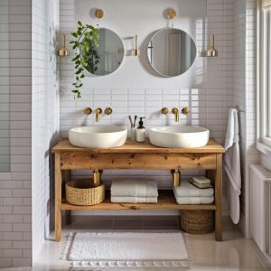 Custom Handmade Rustic Wooden Bathroom Vanity Handcrafted Bathroom Vanity Live Edge Bathroom Vanity Barnwood Reclaimed Wood Countertop