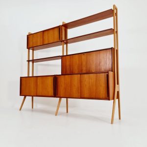 Rare Danish freestanding vintage bookshelf system /room divider by Kurt Østervig for KP Møbler 1960s