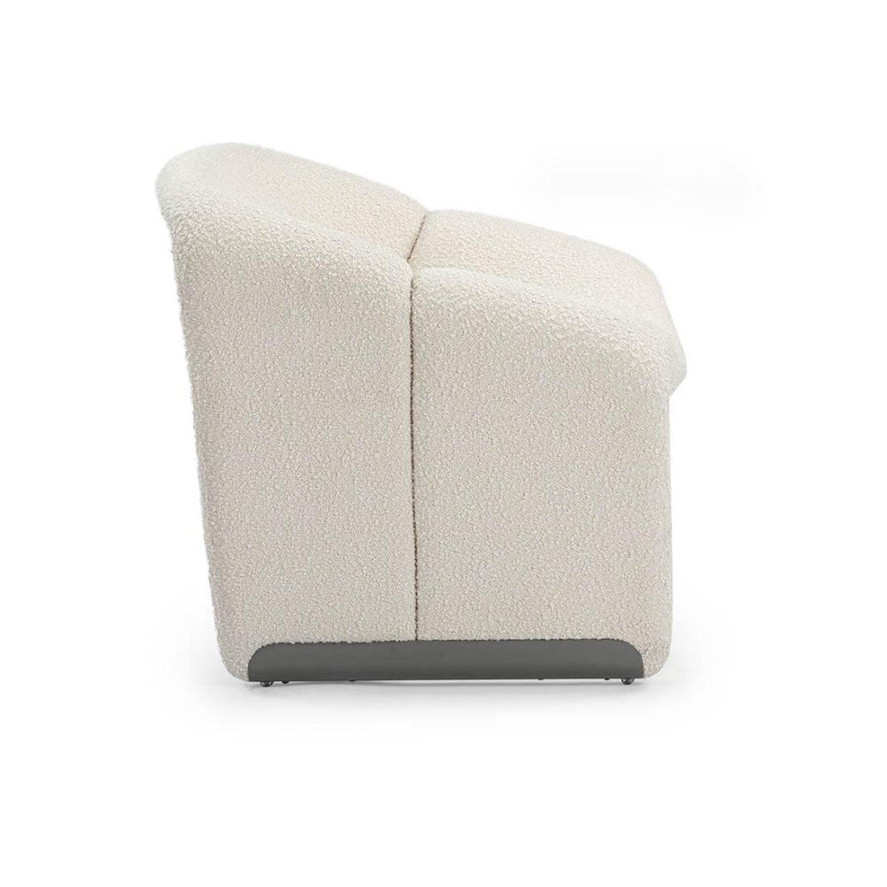 White Boucle Armchair | Modern Accent Chair | Plush Kids-Friendly Lounge Chair,Sofa and Armchair Set Option,Contemporary Living Room Seating - Image 9