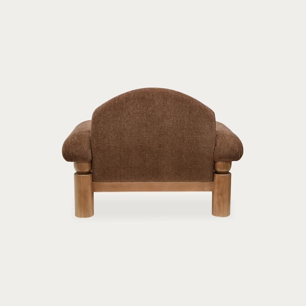 Memphis Style Armchair | Sculptural Lounge Chair with Solid Oak Legs | Modern 80s-Inspired Accent Chair | Natural Upholstery, No Assembly - Image 8