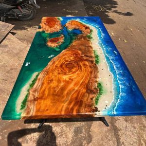 Epoxy TableTop ,Luxury dining Table, sofa, Side center table top Live Edge Walnut Table, Custom Order, Epoxy Resin River Table, Natural Wood